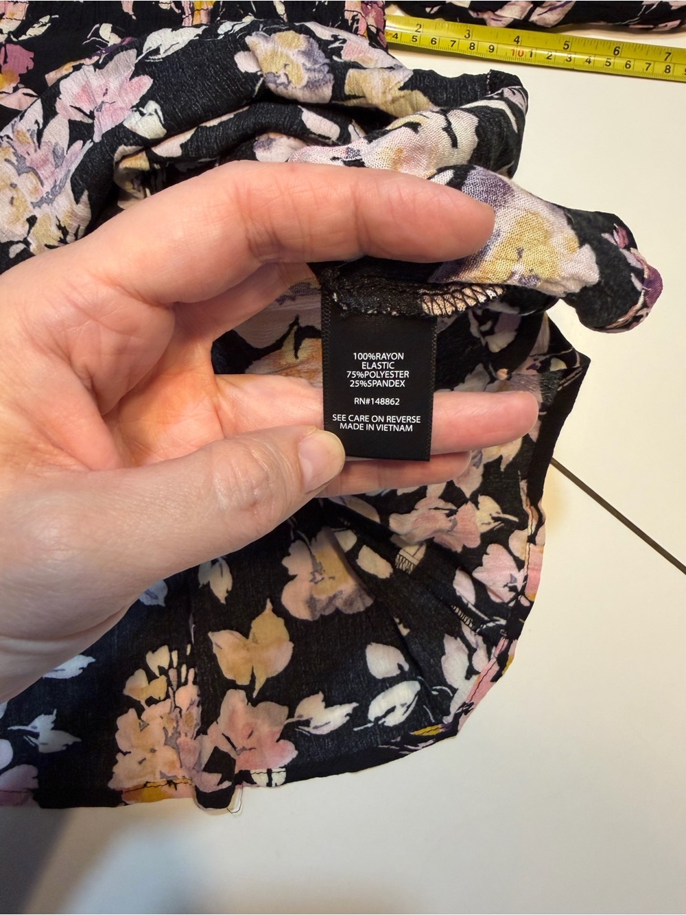 Torrid babydoll size 0 long sleeve black floral pink orange - Picture 6 of 7